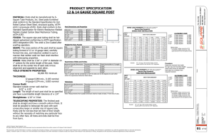 MATERIAL: Square Tube Products, Inc. Steel posts furnished