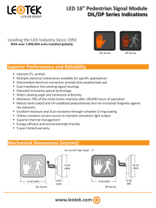 LED 16” Pedestrian Signal Module DIL/DP Series Indications Superior Performance and Reliability
