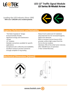 LED 12” Traffic Signal Module LD Series Bi-Modal Arrow