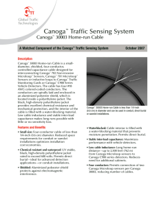 Canoga Traffic Sensing System 30003 Home-run Cable October 2007