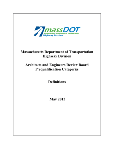 Massachusetts Department of Transportation Highway Division Architects and Engineers Review Board