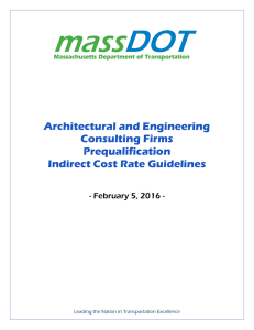 Architectural and Engineering Consulting Firms Prequalification Indirect Cost Rate Guidelines