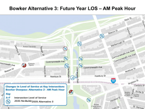 Bowker Alternative 3: Future Year LOS – AM Peak Hour 1