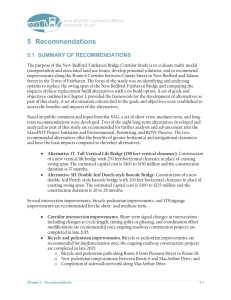 5  Recommendations 5.1  SUMMARY OF RECOMMENDATIONS