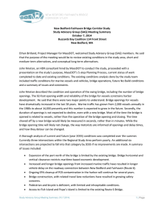New Bedford-Fairhaven Bridge Corridor Study Study Advisory Group (SAG) Meeting Summary