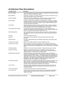 Architecture Flow Descriptions