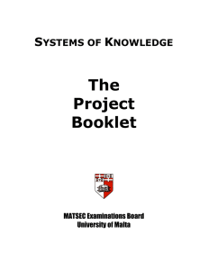 The Project Booklet S