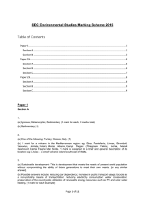 Table of Contents  SEC Environmental Studies Marking Scheme 2015