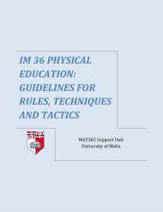 IM 36 PHYSICAL EDUCATION: GUIDELINES FOR