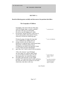 SECTION  A The Geography of Children