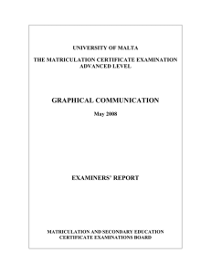 GRAPHICAL COMMUNICATION EXAMINERS’ REPORT UNIVERSITY OF MALTA