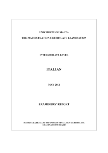 ITALIAN  EXAMINERS’ REPORT
