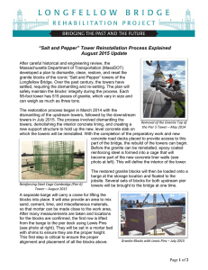 “Salt and Pepper” Tower Reinstallation Process Explained  August 2015 Update
