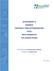 ATTACHMENT G EXAMPLE CONTRACT TIME DETERMINATION