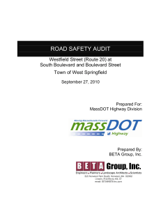 ROAD SAFETY AUDIT Westfield Street (Route 20) at Town of West Springfield