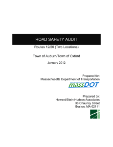ROAD SAFETY AUDIT Routes 12/20 (Two Locations) Town of Auburn/Town of Oxford