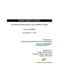 ROAD SAFETY AUDIT  Providence Road (Route 122) at Millbury Street