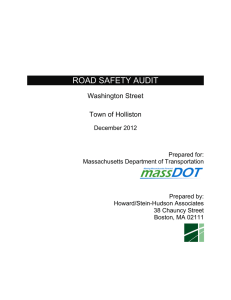 ROAD SAFETY AUDIT  Washington Street Town of Holliston