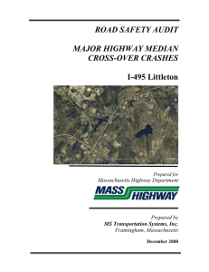 ROAD SAFETY AUDIT  MAJOR HIGHWAY MEDIAN CROSS-OVER CRASHES