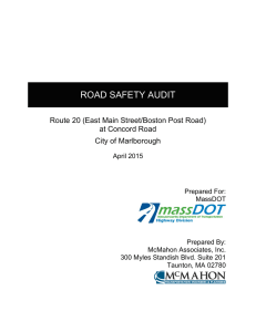 ROAD SAFETY AUDIT  Route 20 (East Main Street/Boston Post Road)