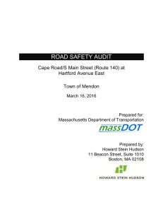 ROAD SAFETY AUDIT  Cape Road/S Main Street (Route 140) at
