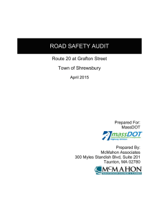 ROAD SAFETY AUDIT Route 20 at Grafton Street Town of Shrewsbury