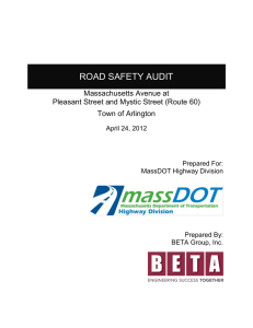 ROAD SAFETY AUDIT  Massachusetts Avenue at