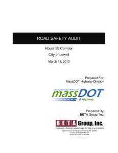 ROAD SAFETY AUDIT  Route 38 Corridor City of Lowell