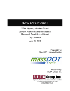 ROAD SAFETY AUDIT  VFW Highway at Aiken Street Varnum Avenue/Riverside Street at
