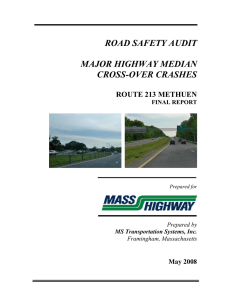ROAD SAFETY AUDIT MAJOR HIGHWAY MEDIAN CROSS-OVER CRASHES