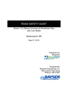 ROAD SAFETY AUDIT  Route 113 (Storey Avenue) at Woodman Way