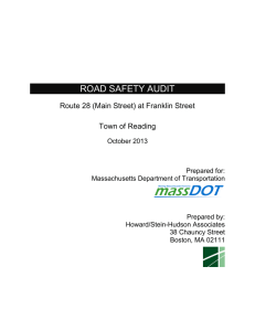 ROAD SAFETY AUDIT  Route 28 (Main Street) at Franklin Street