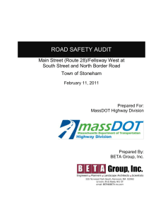 ROAD SAFETY AUDIT Main Street (Route 28)/Fellsway West at Town of Stoneham