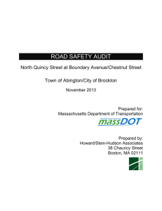 ROAD SAFETY AUDIT  North Quincy Street at Boundary Avenue/Chestnut Street