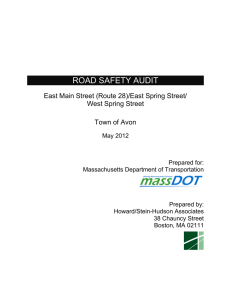 ROAD SAFETY AUDIT  East Main Street (Route 28)/East Spring Street/
