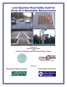 Lane Departure Road Safety Audit for Route 28 in Barnstable, Massachusetts