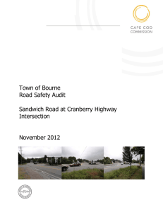 Town of Bourne Roadd Safetty Auddit Sanddwich Road aat Cranberryy Highw