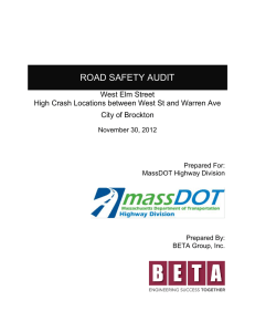 ROAD SAFETY AUDIT West Elm Street