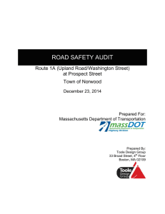 ROAD SAFETY AUDIT  Route 1A (Upland Road/Washington Street) at Prospect Street