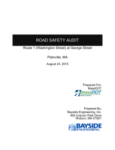 ROAD SAFETY AUDIT  Route 1 (Washington Street) at George Street Plainville, MA