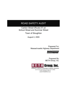 ROAD SAFETY AUDIT  Canton Street (Route 27) at