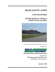 ROAD SAFETY AUDIT I-195 WESTPORT MAJOR HIGHWAY MEDIAN