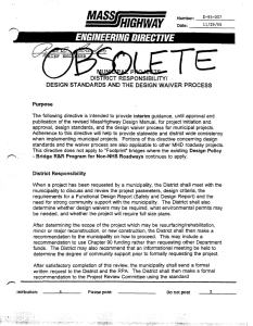 E MASSIJHIGHWAY ENGINEERING DIRECTIVE U