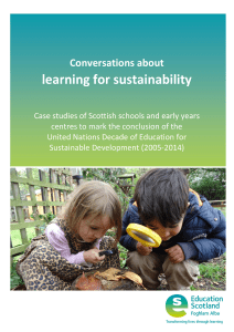 learning for sustainability Conversations about