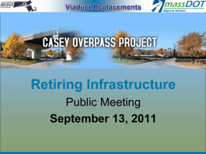 Retiring Infrastructure Public Meeting September 13, 2011