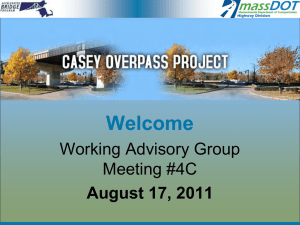 Welcome Working Advisory Group Meeting #4C August 17, 2011