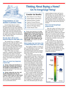 Thinking About Buying a Home? Get An EnergyGauge Rating!