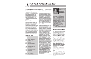 Fast Track To Work Newsletter Hello my wonderful students!