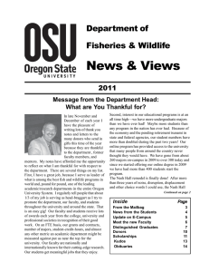 News &amp; Views Department of Fisheries &amp; Wildlife 2011