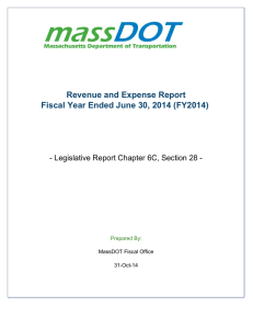 Revenue and Expense Report Fiscal Year Ended June 30, 2014 (FY2014)